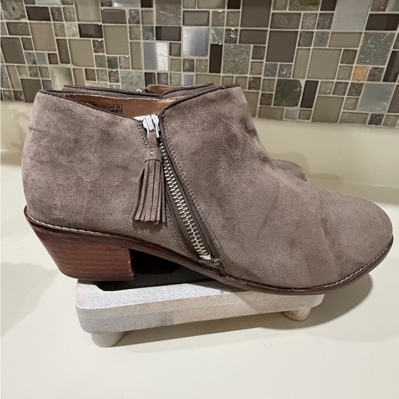 Vionic Taupe Suede Ankle Booties - Picture 4 of 11